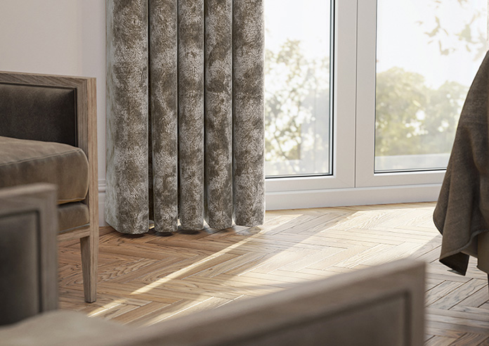 Cyrus Crushed Velvet, Latte - Made to Measure Curtains - Image 5